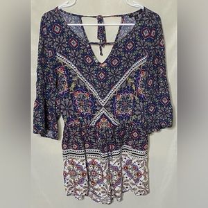 Bebop Floral/ Tribal Boho Romper